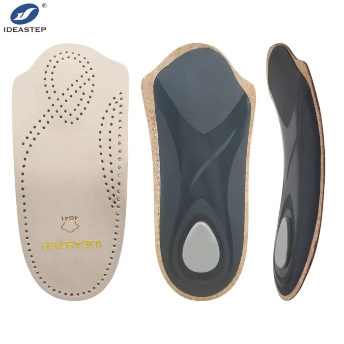 Ideastep  574-6 Orthotic Insoles Genuine Leather 3/4 Semi-rigid Arch Support - Image 2