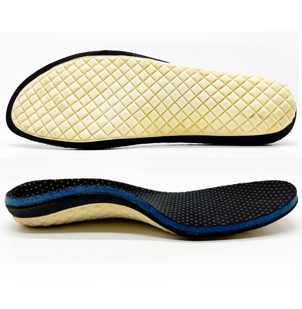 Semi-rigid orthotic arch support insole