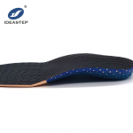 Deep heel cup insoles for running