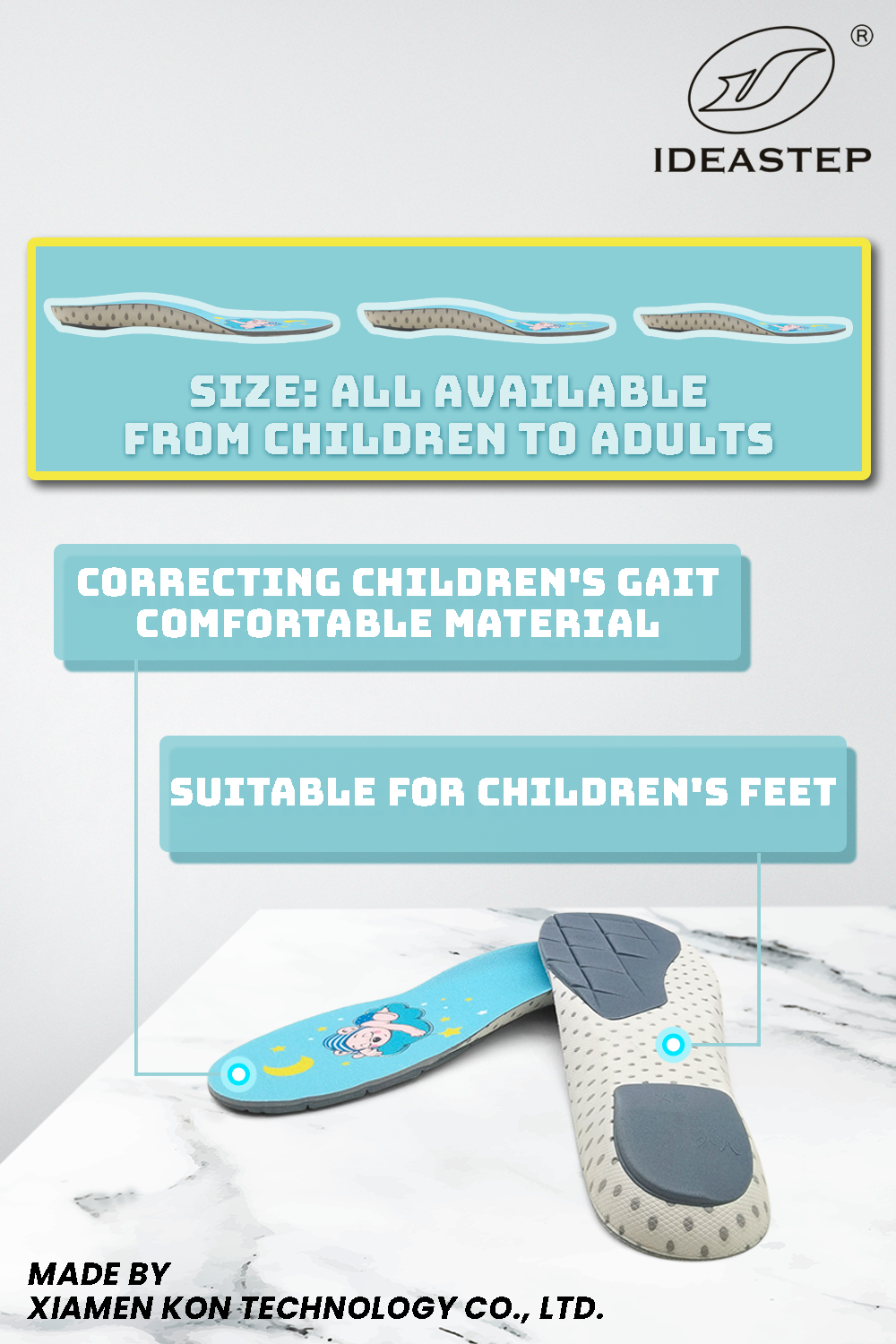 Insoles orthotic airson casan XO chloinne