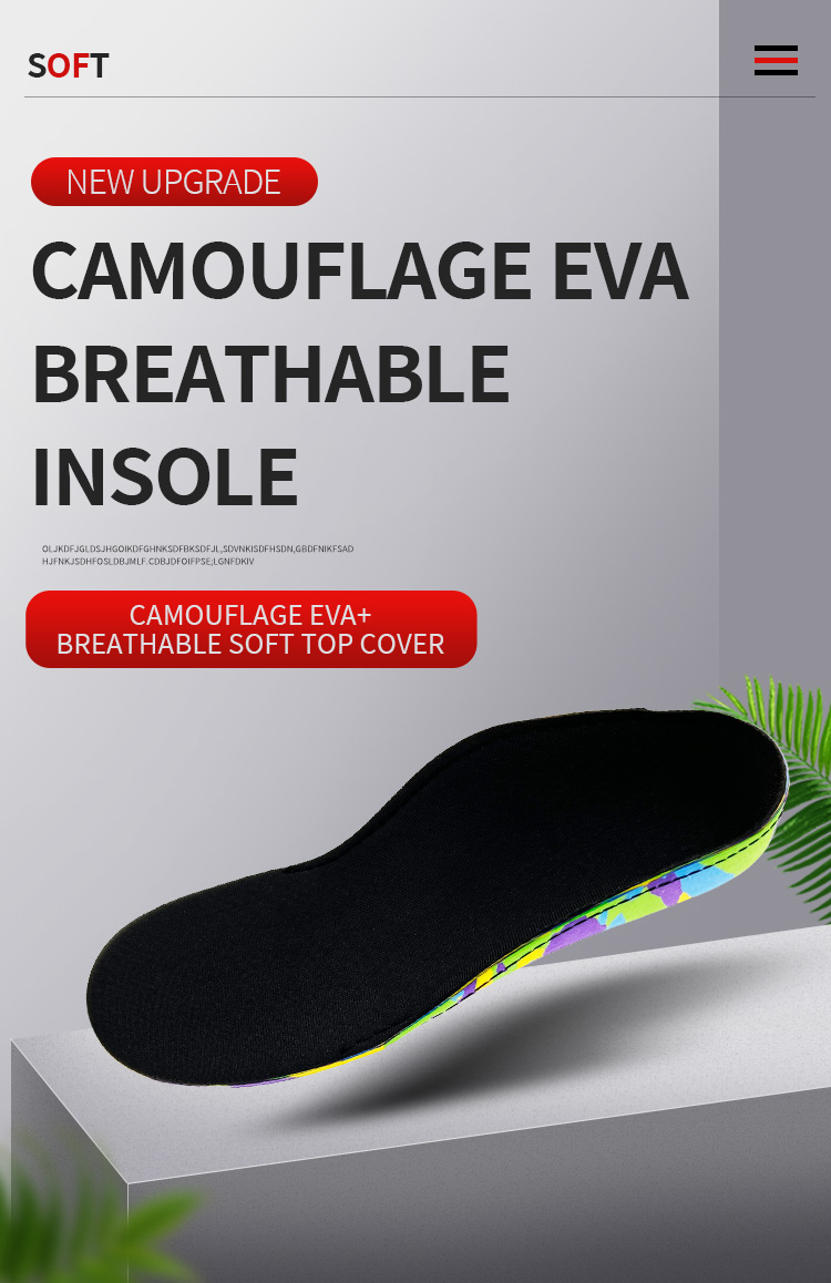 Insole cymorth bwa orthopedig lled-anhyblyg i blant