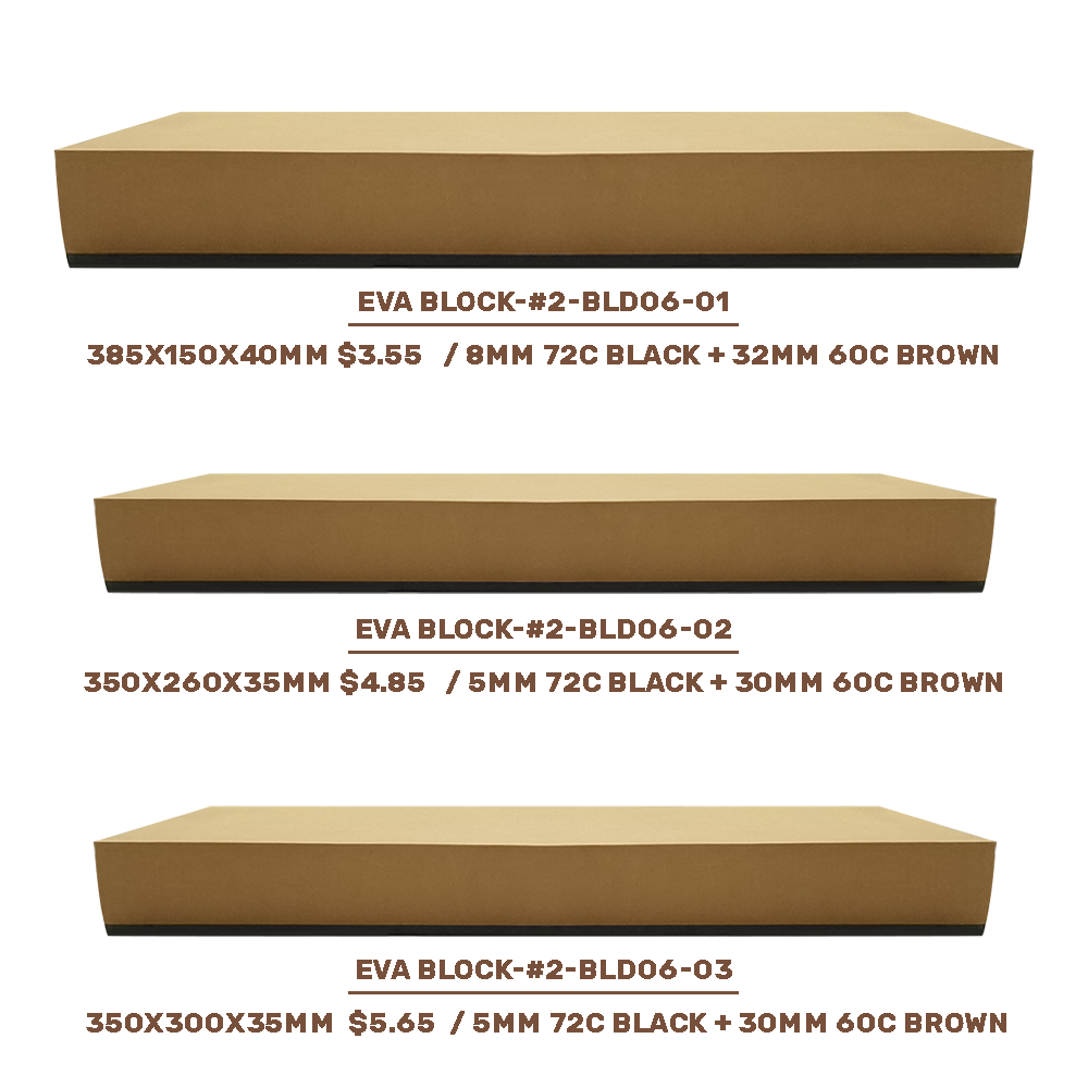 EVA Blocks for Orthotic Milling