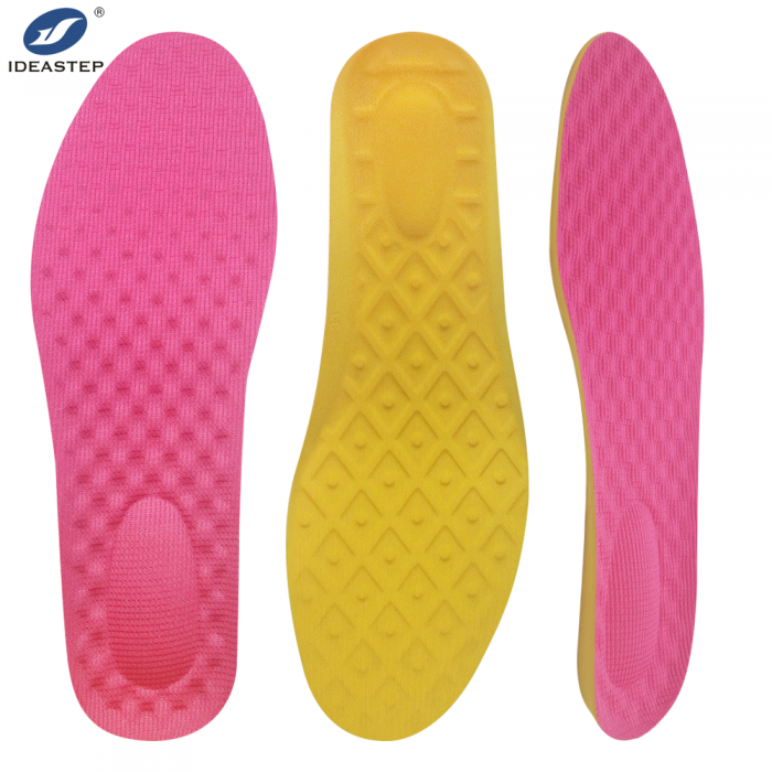 Shock Absorption latex insoles for sports