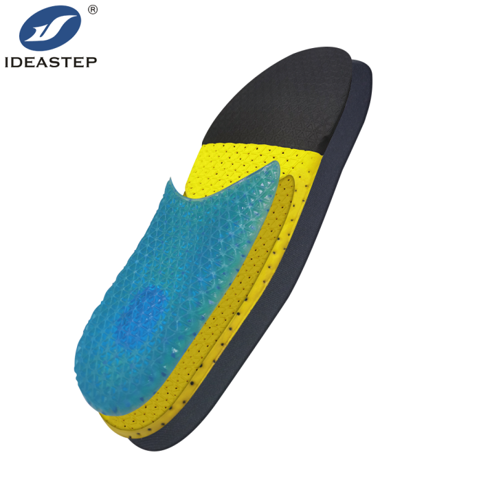 Insole chwaraeon rhedeg 4D amsugno sioc