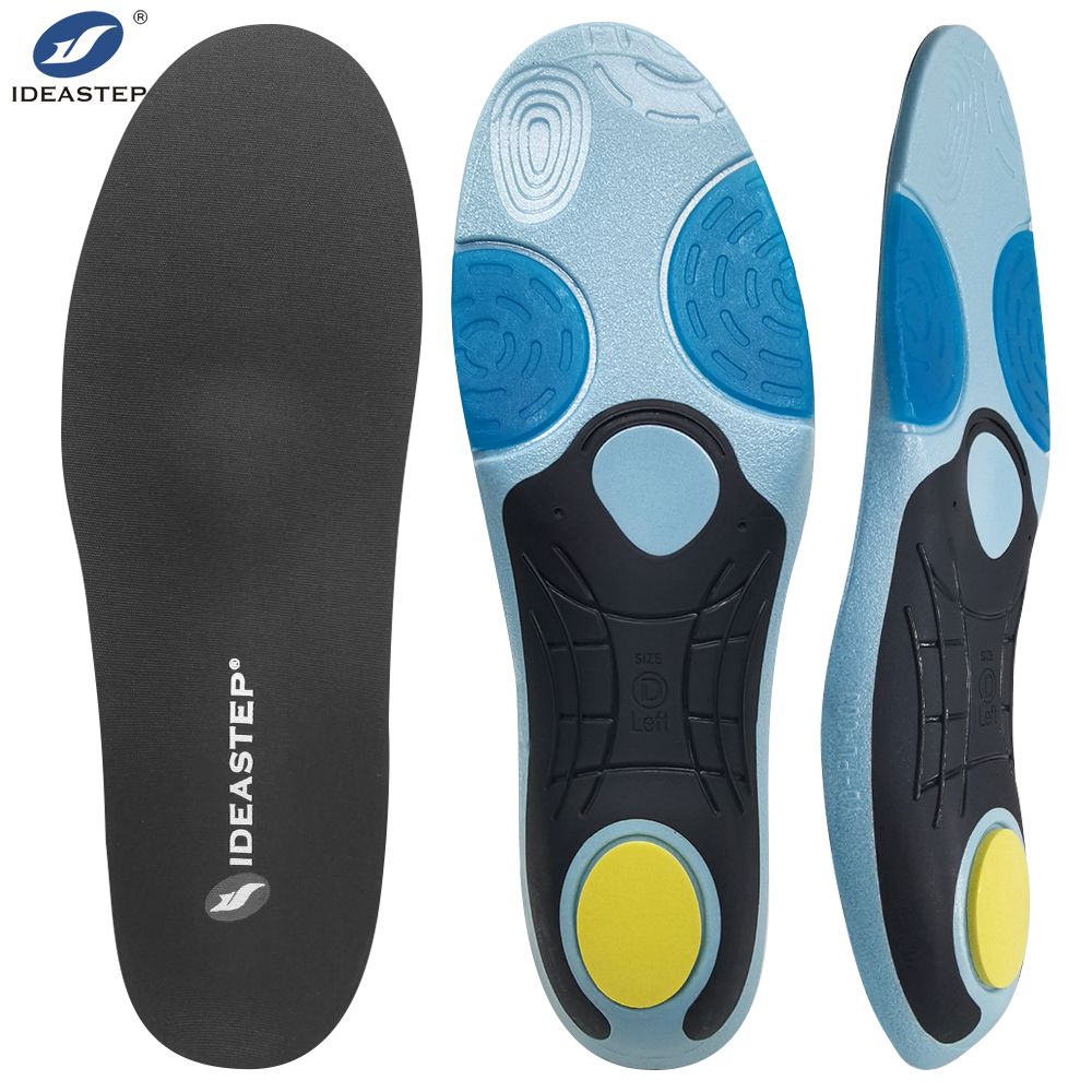 Shock-absorbing arch support sports insoles