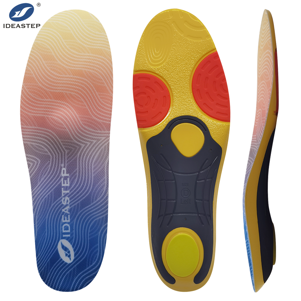 Ideastep YD-007 OEM Arch Support Hiking Insoles with Gel Padding - Customizable Orthotics for Plantar Fasciitis Relief & Shock Absorption