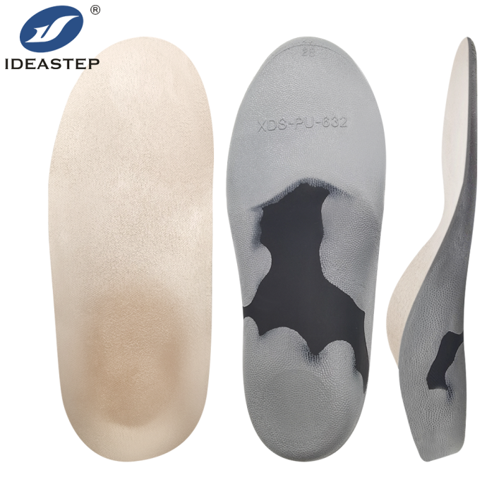 Insole PU orthopédic spòrs cushioned, bog agus comhfhurtail