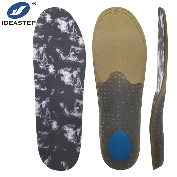 Shock absorbing soft PU foam with gel orthopedic sports insole