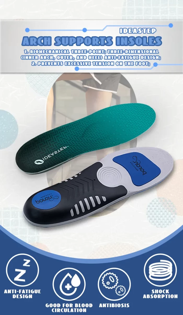 EVA Foam Sport Insoles with Strong TPU Heel Cup Semi-Rigid - Image 8