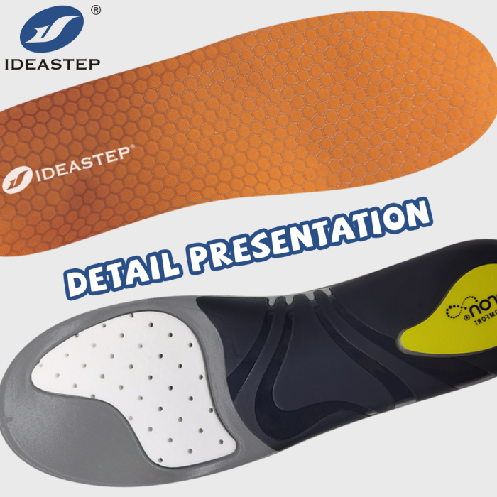 Ideastep D-055 Wholesale Arch Support Insoles Bulk Order, High Resilience & Breathable Non-Slip PU Insoles