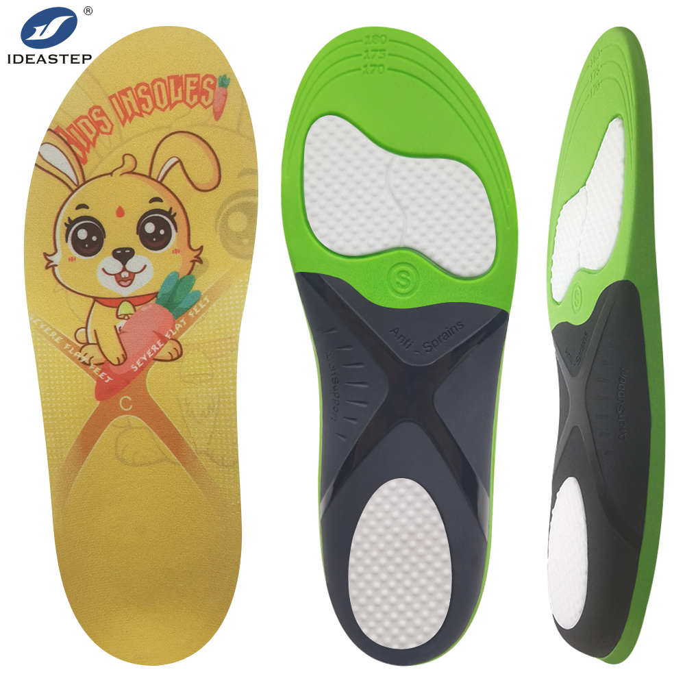 JF-2162-3 Kids Severe Flat Feet Orthotic Insoles (Yellow)