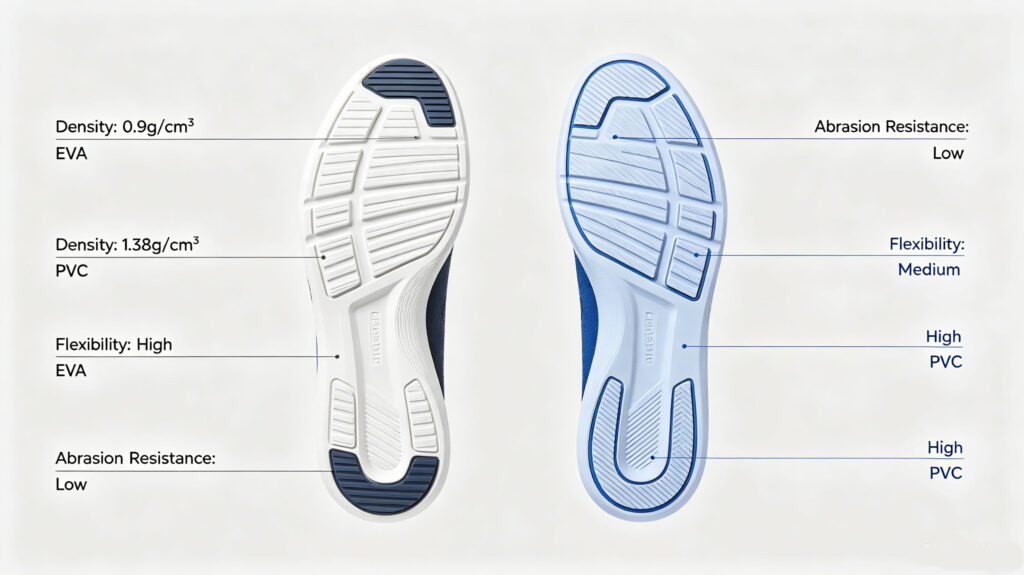 Which Sole Is Better, EVA or PVC? A Complete Comparison for Footwear Brands