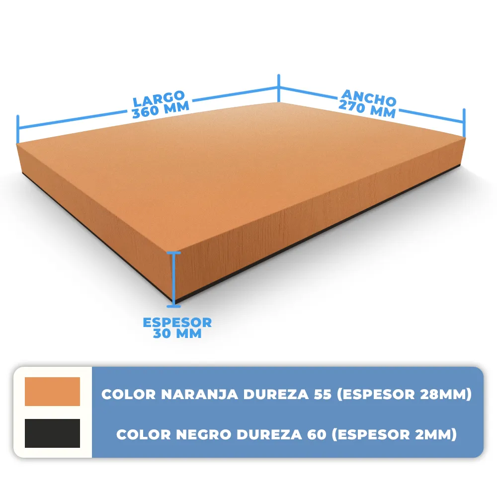 Ideastep Orange and Black Dual Density EVA Compression Blocks for Insoles
